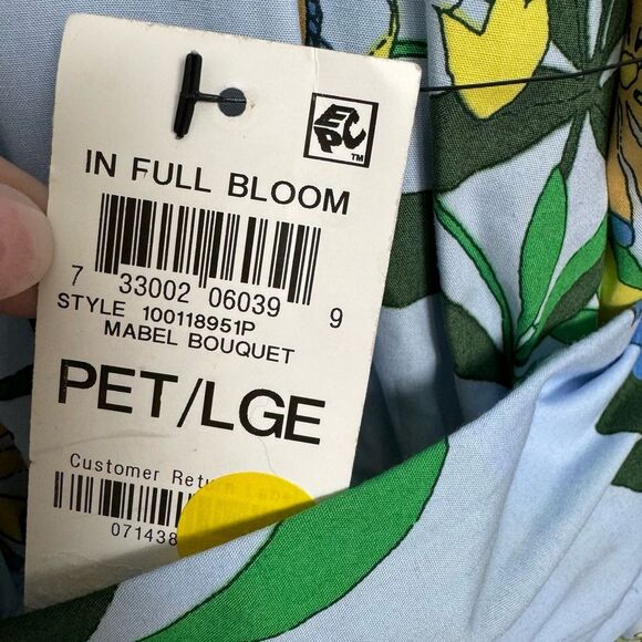 INC INTERNATIONAL CONCEPTS Cotton Floral Midi Shirtdress - Large Petite - NWT - Picture 9 of 9